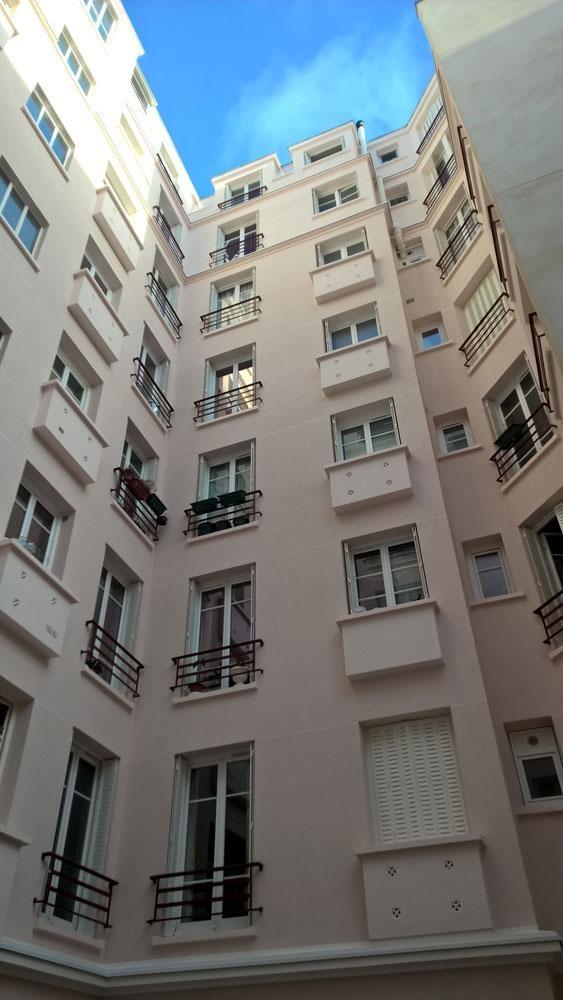 Ravalement courette Avenue Gambetta, Courbevoie Ravalement copropriété, l'Hay les Roses