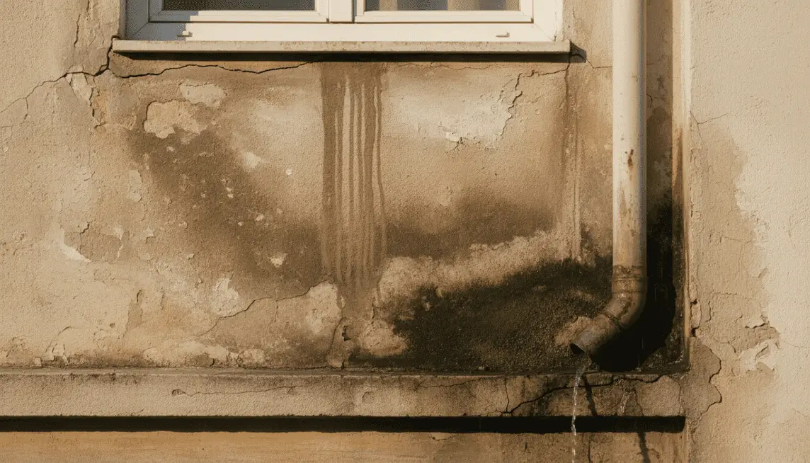 Infiltrations d&rsquo;eau en fa&ccedil;ade